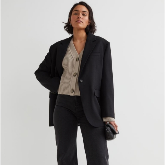 🆕️NWT H&M Rib-knit Cardigan in 'Taupe' - Picture 3 of 12